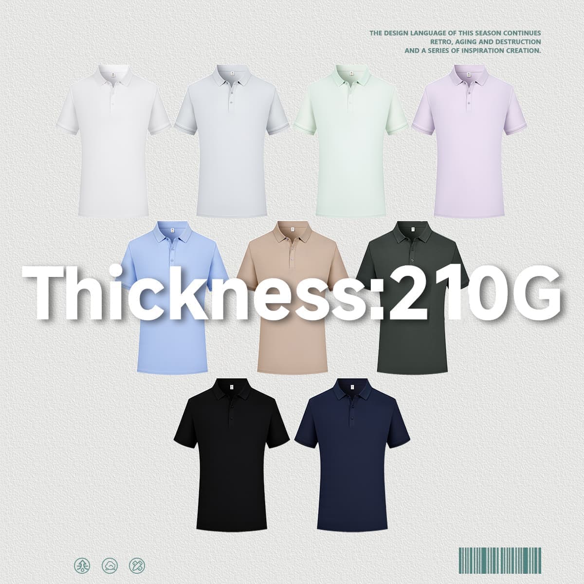 Long-Staple Cotton 32s 210GSM Polo Shirt thumbnail 2