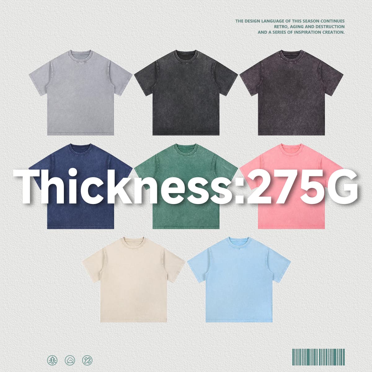 Oversized Cotton 275G Wash Boxy Fit T-Shirt thumbnail 3