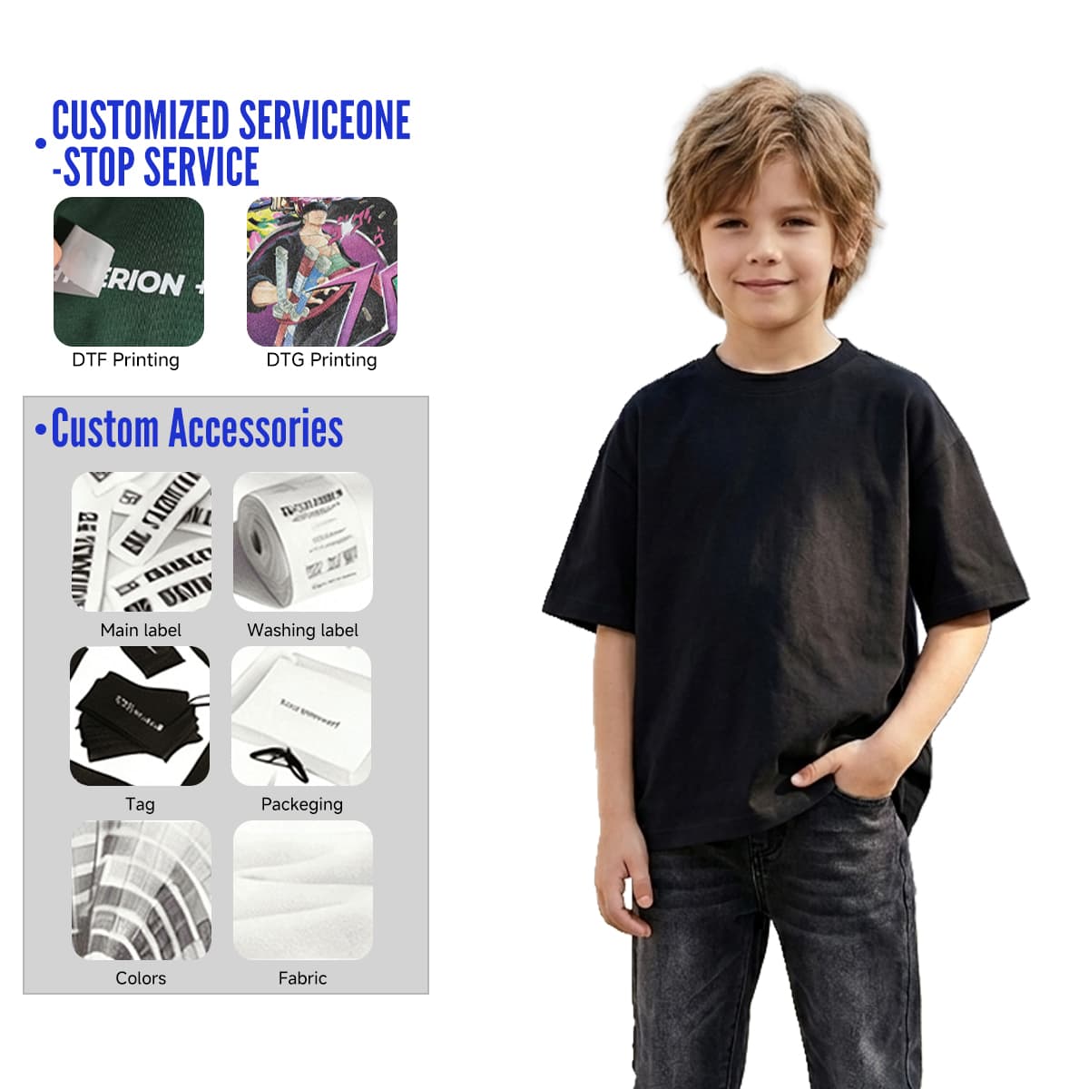 Breathable Quick-Dry Cotton 305G Kid’s Oversized T-Shirt