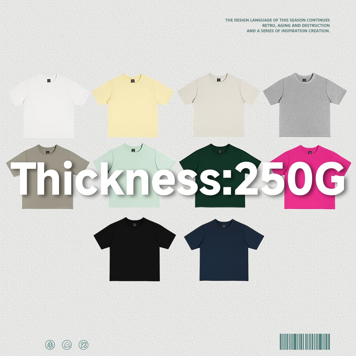 Cotton 250gsm Oversized Boxy Fit T-Shirt thumbnail 3