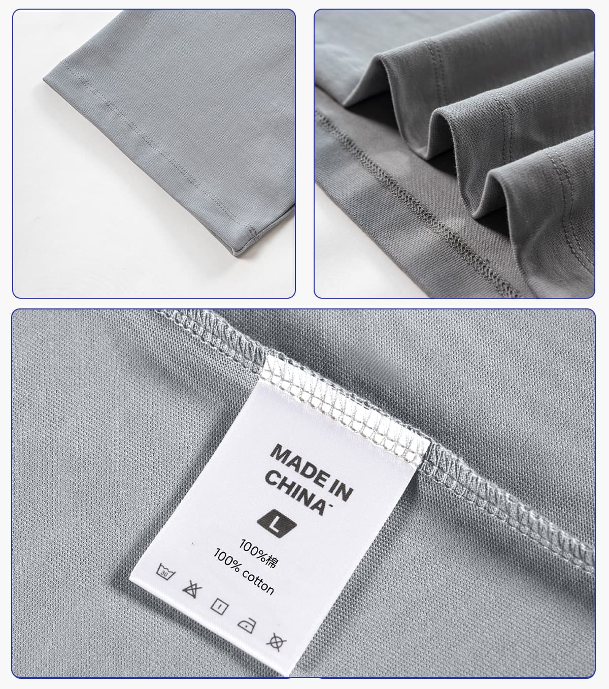 Cotton 250gsm Oversized Boxy Fit T-Shirt – detail 5