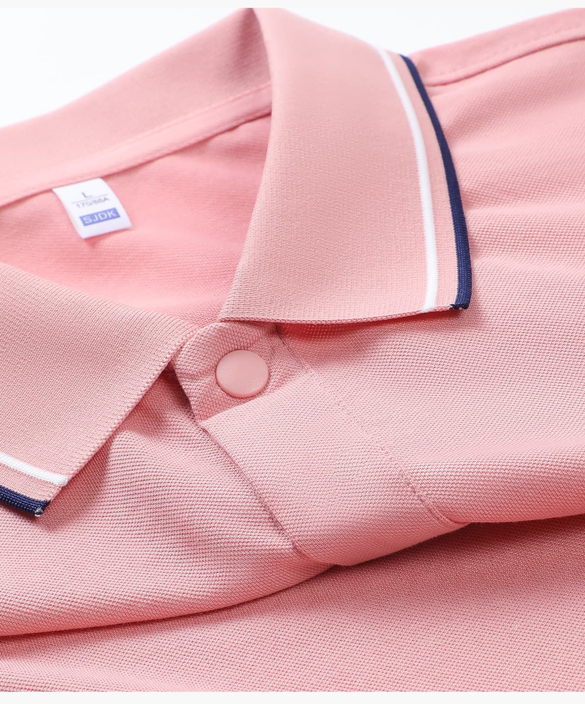 Cotton-Covered Spandex 200GSM Contrast Collar Polo Shirt – detail 10