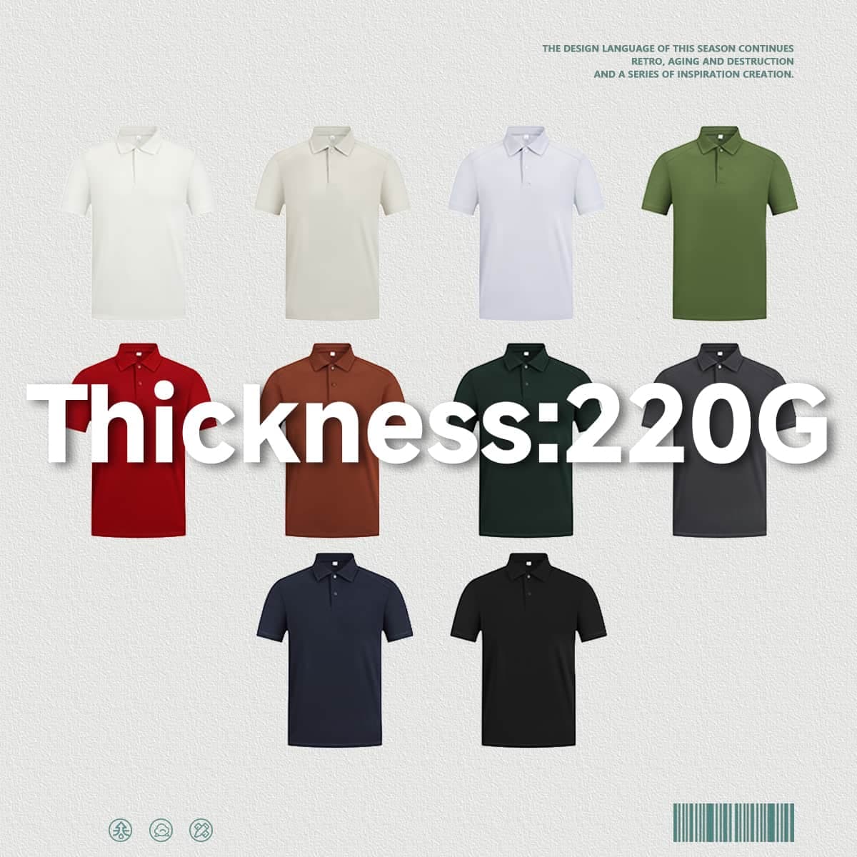 Lyocell 40s 220GSM Soild Golf Shirt thumbnail 3