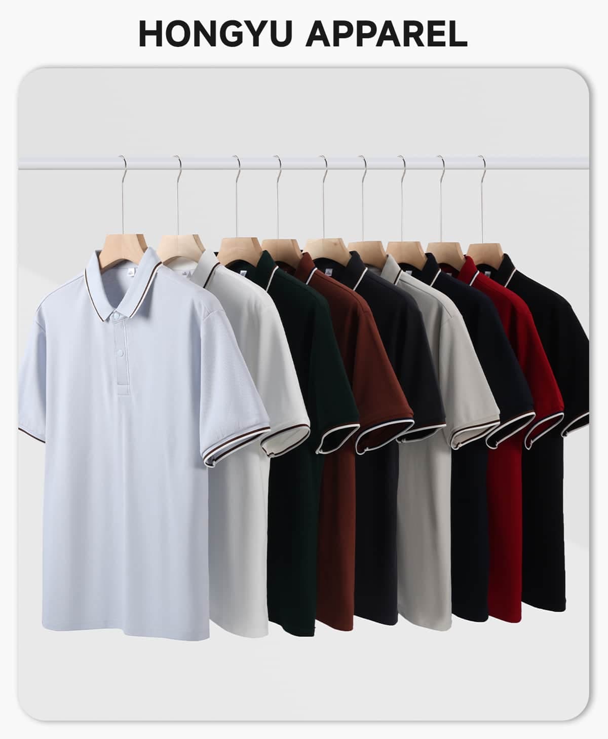 Lyocell 40s 220GSM Contrast Collar Polo Shirt – detail 1