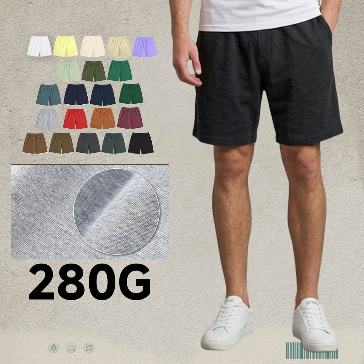 Lightweight Terry 280GSM Breathable Shorts