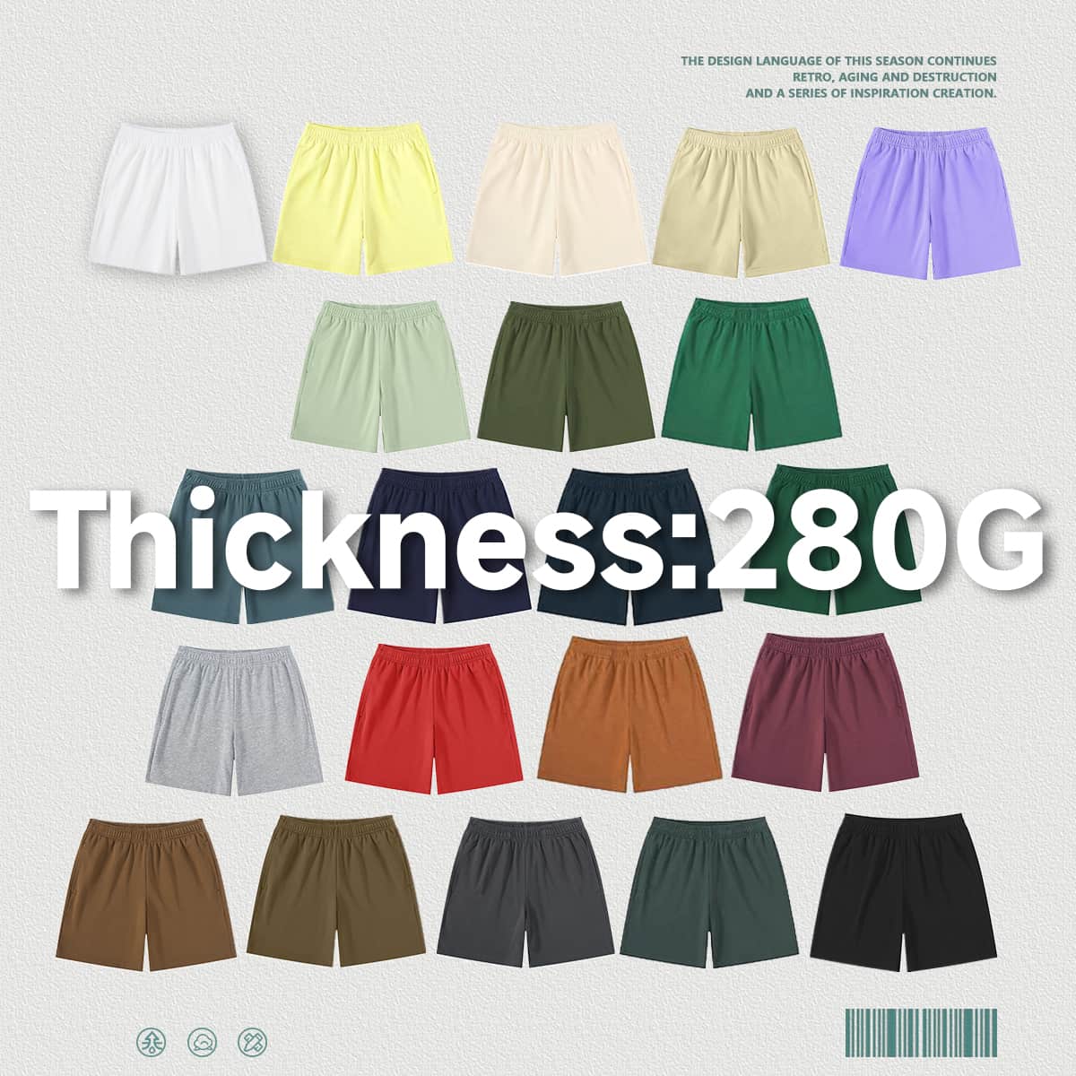 Lightweight Terry 280GSM Breathable Shorts thumbnail 2