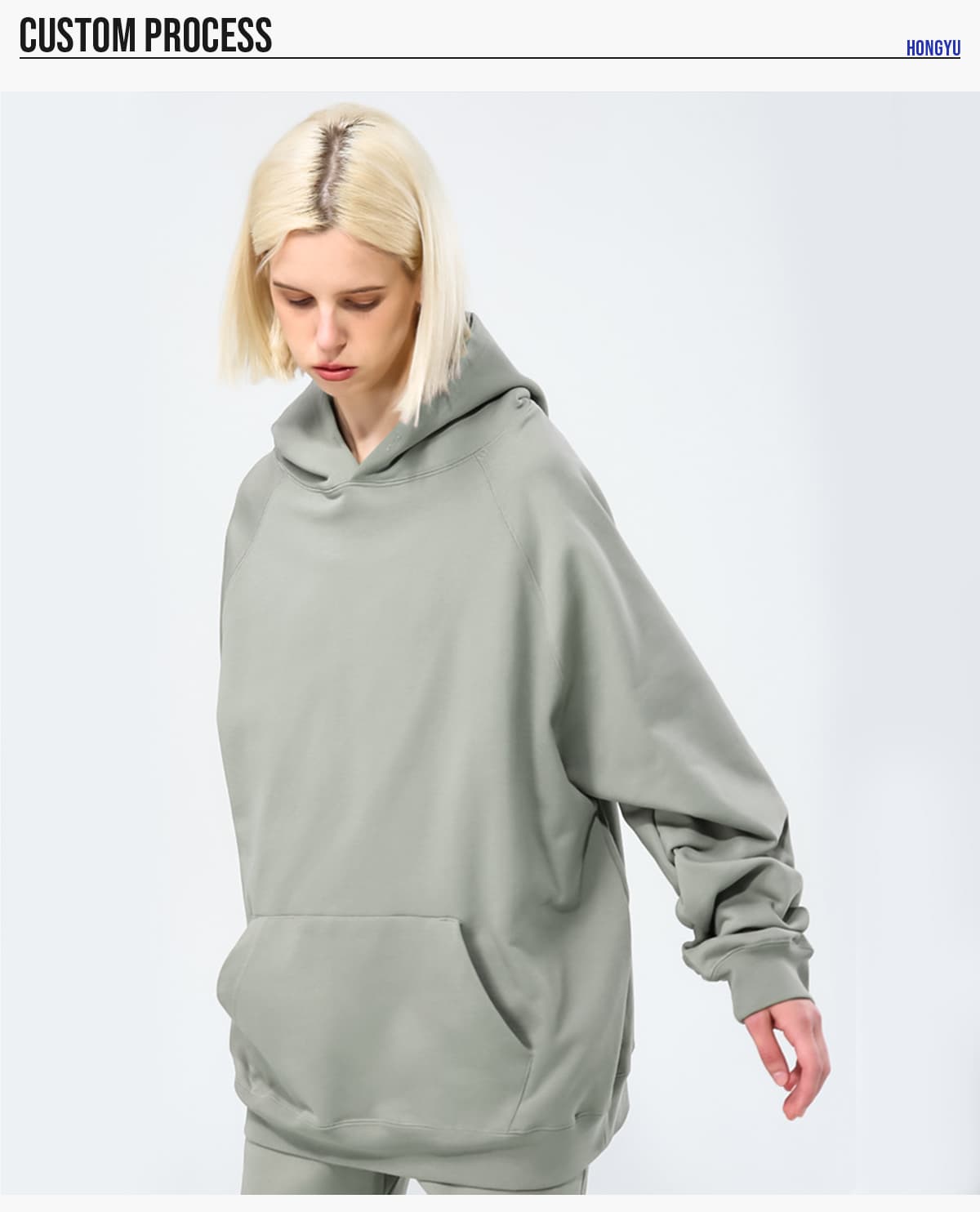 Heavy 100%Cotton Terry Oversized Hoodie – detail 7