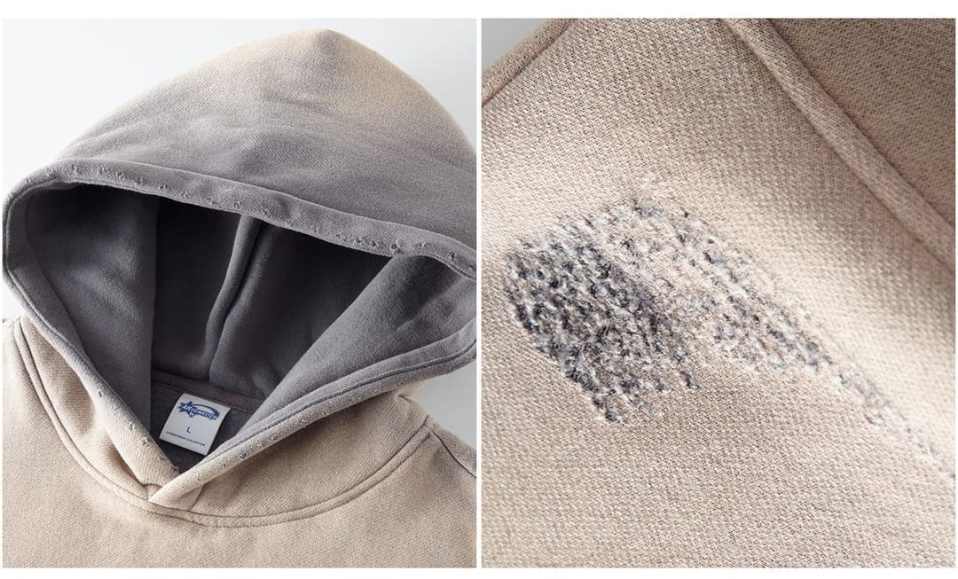 Fleece 360Gsm Spray-Dye Distressed Wash Hoodie – detail 5