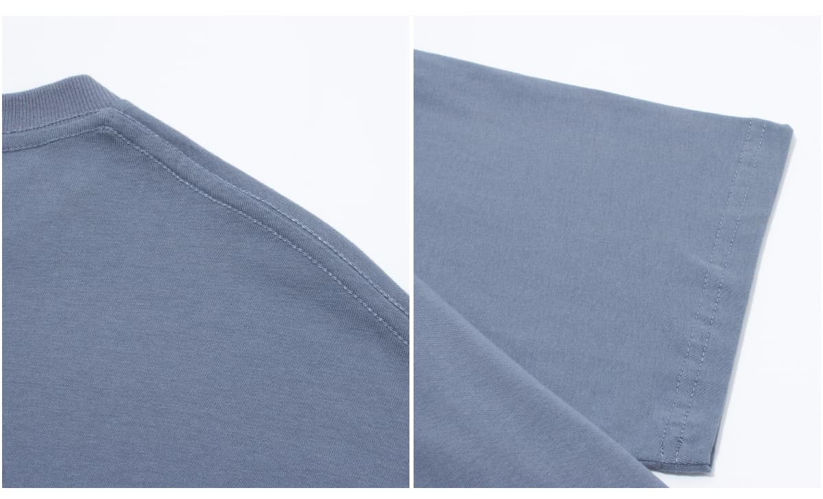 Drop Shoulder Thin Cotton Oversize T-shirt 190GSM 20 colors – detail 8