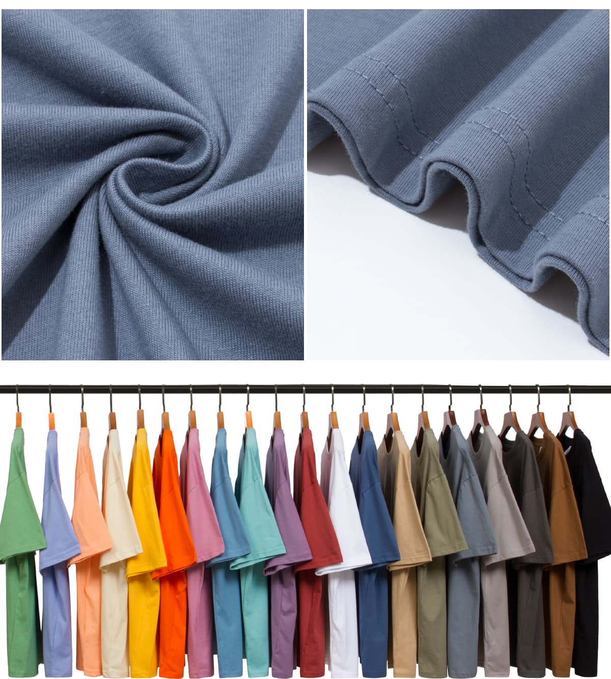 Drop Shoulder Thin Cotton Oversize T-shirt 190GSM 20 colors – detail 9