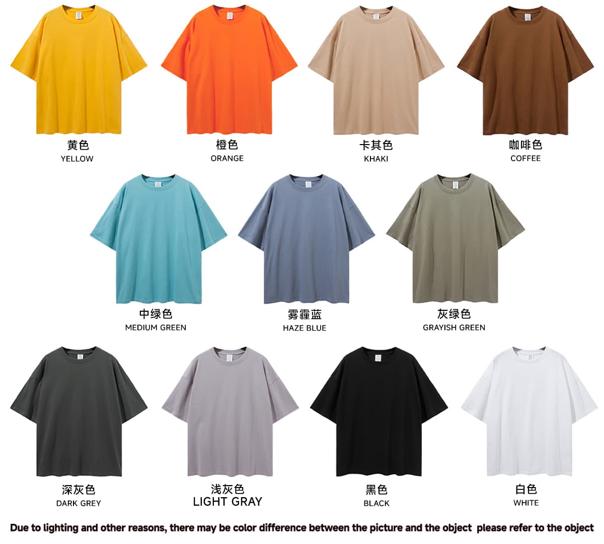 Drop Shoulder Thin Cotton Oversize T-shirt 190GSM 20 colors – detail 4