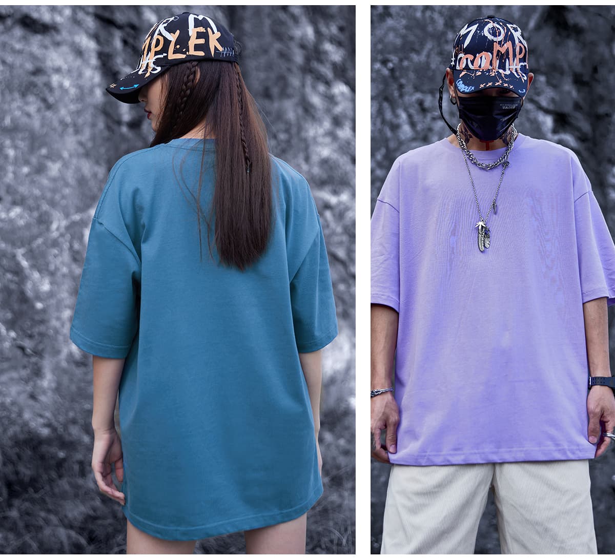 Unisex Drop shoulder T-Shirt Oversized 240gsm – detail 11