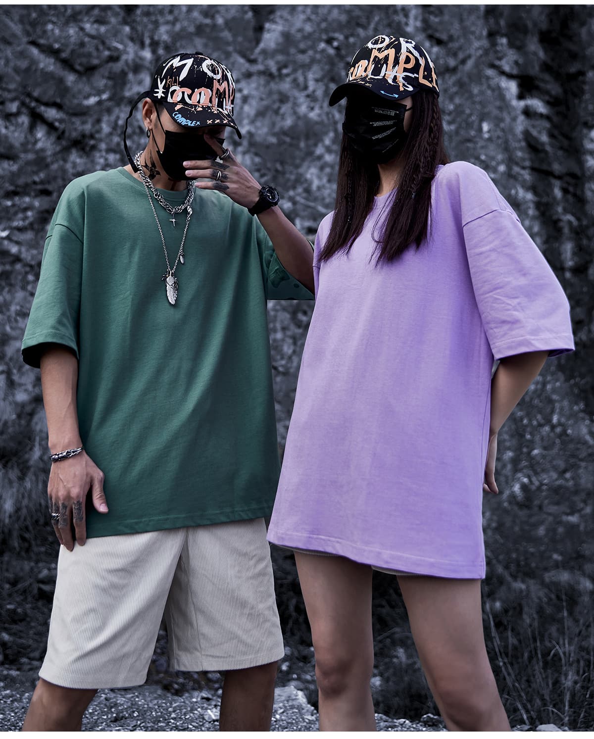 Unisex Drop shoulder T-Shirt Oversized 240gsm – detail 12