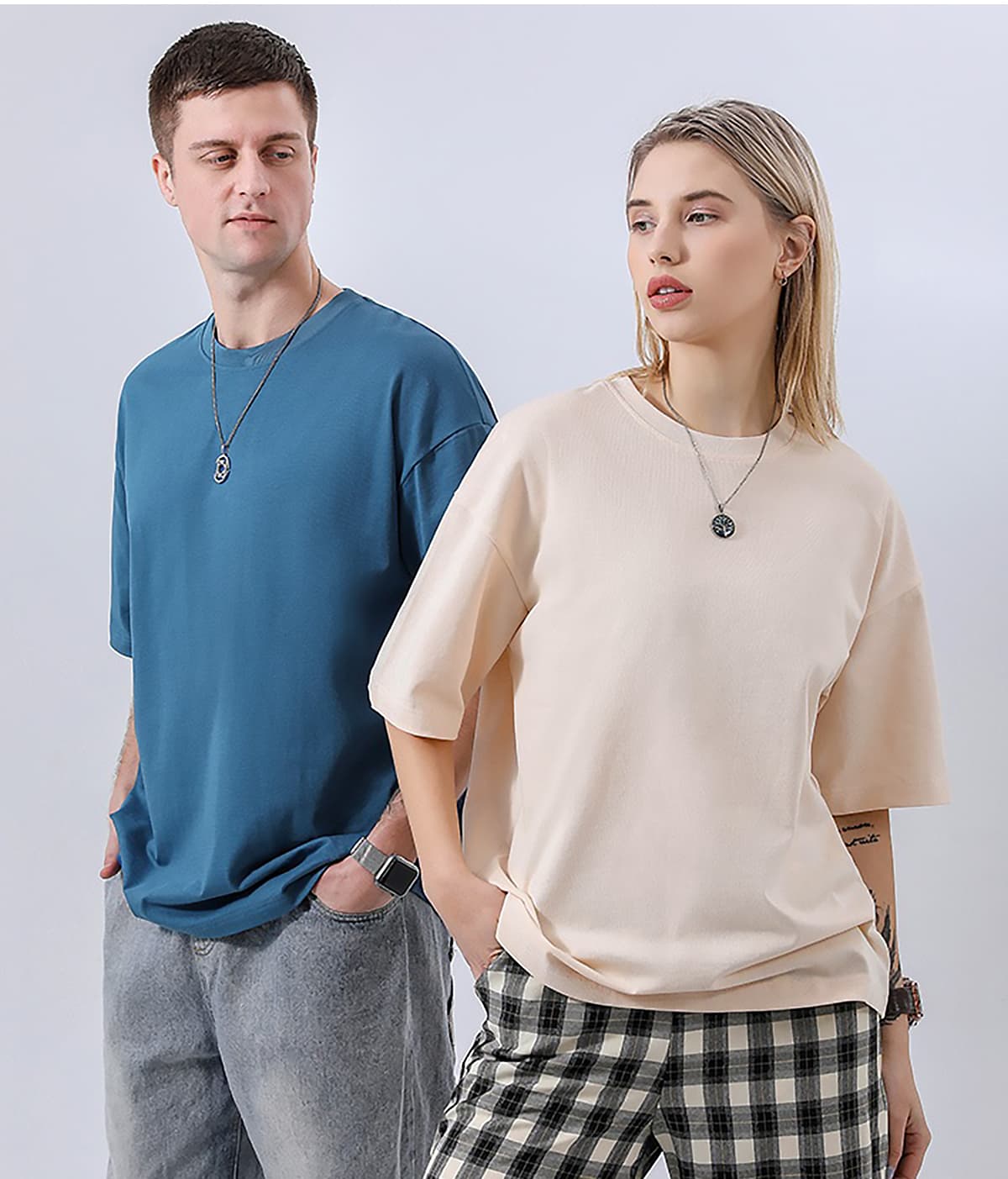 Unisex Drop shoulder T-Shirt Oversized 240gsm – detail 13