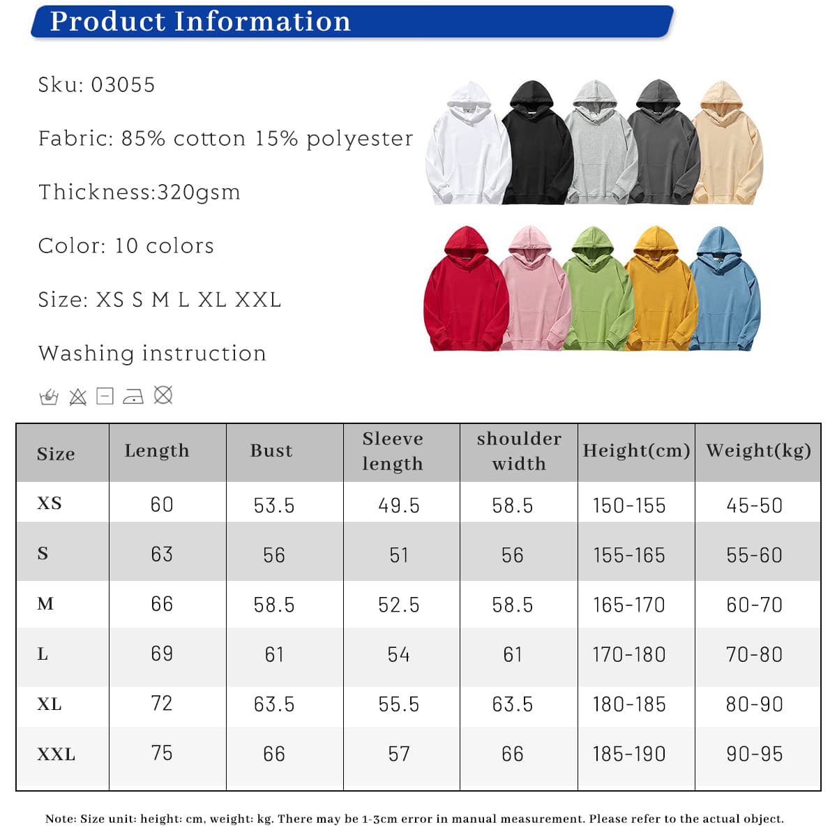 Custom Unisex Drop shoulder Hoodies – detail 1