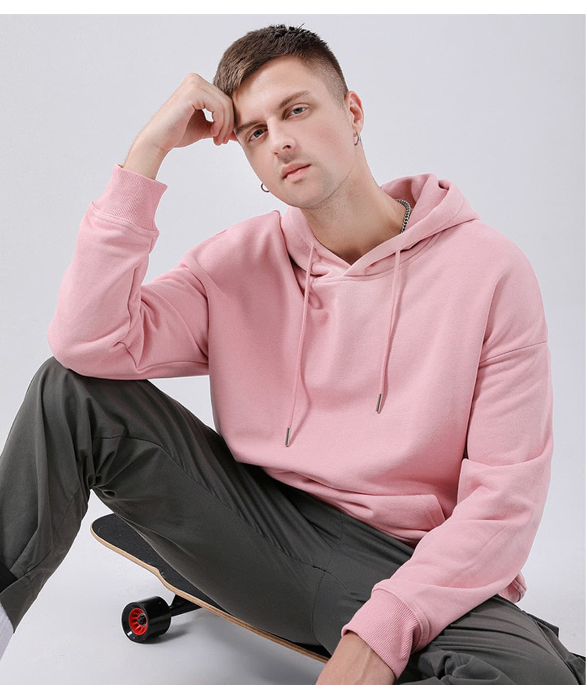 Custom Unisex Drop shoulder Hoodies – detail 13