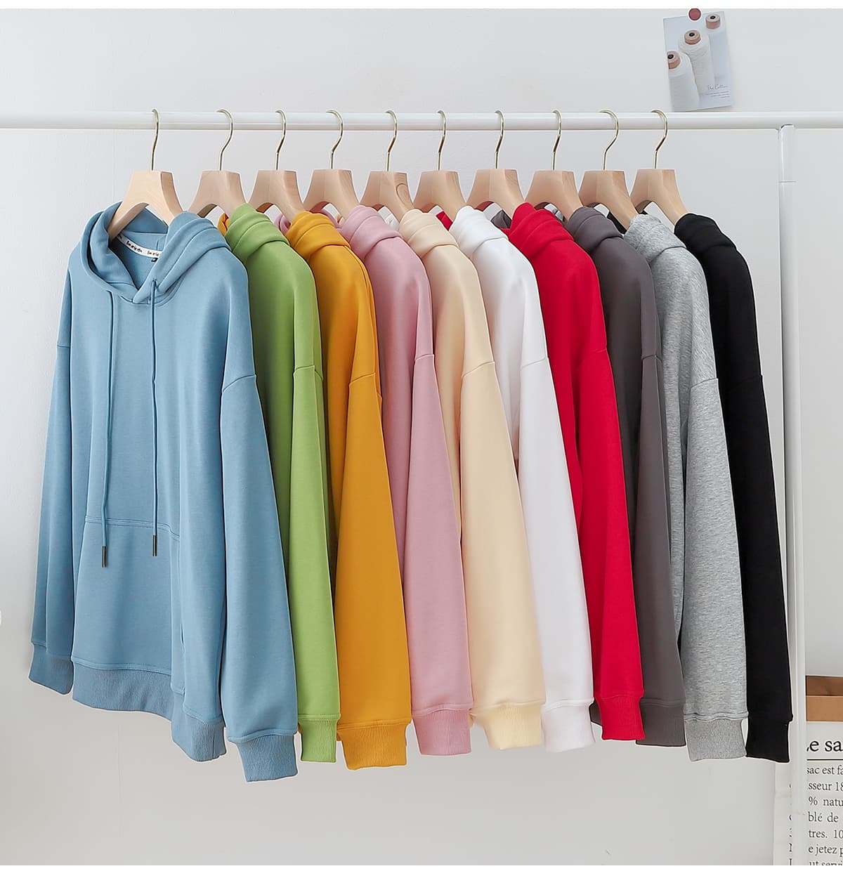 Custom Unisex Drop shoulder Hoodies – detail 8
