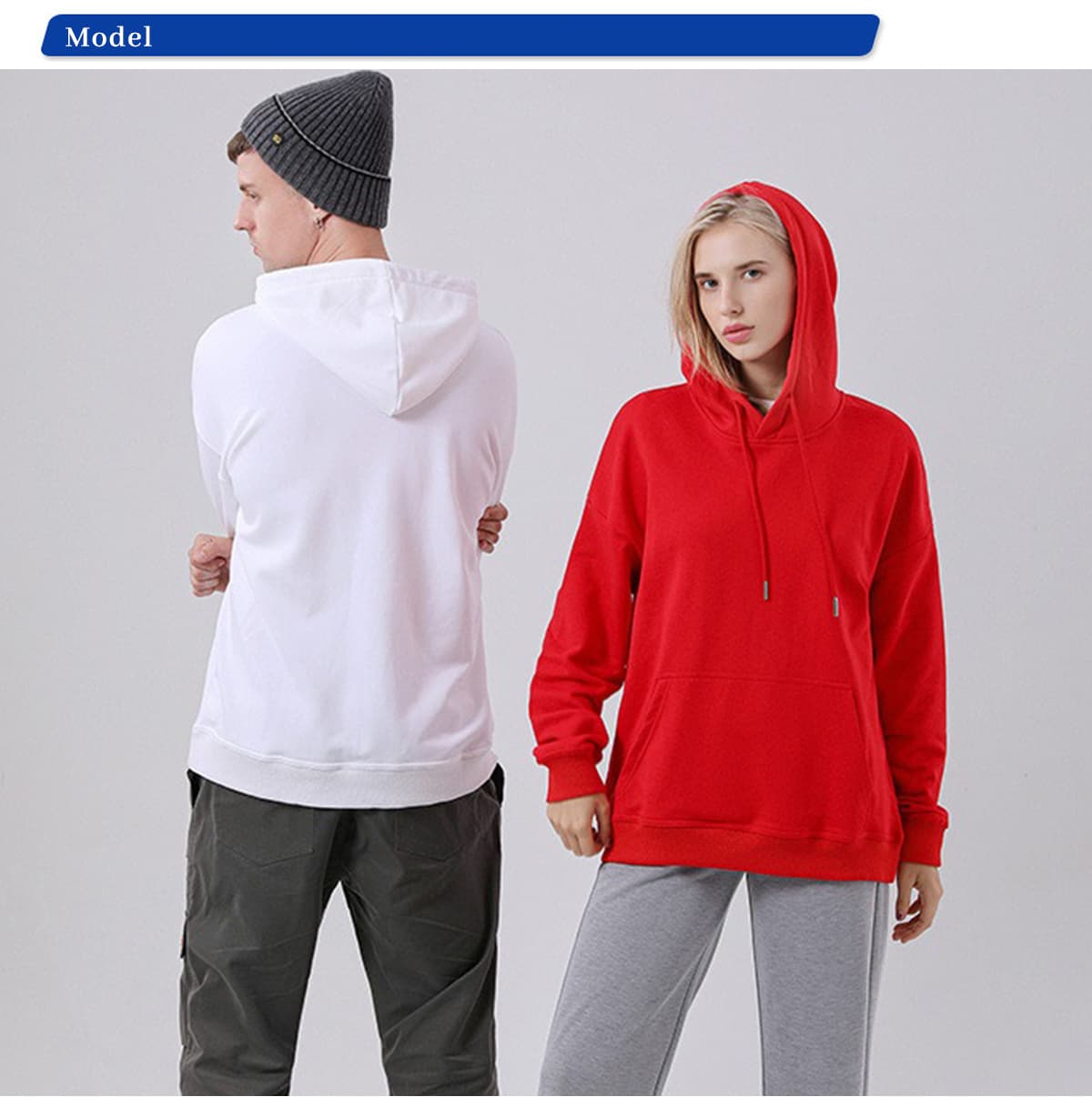Custom Unisex Drop shoulder Hoodies – detail 9