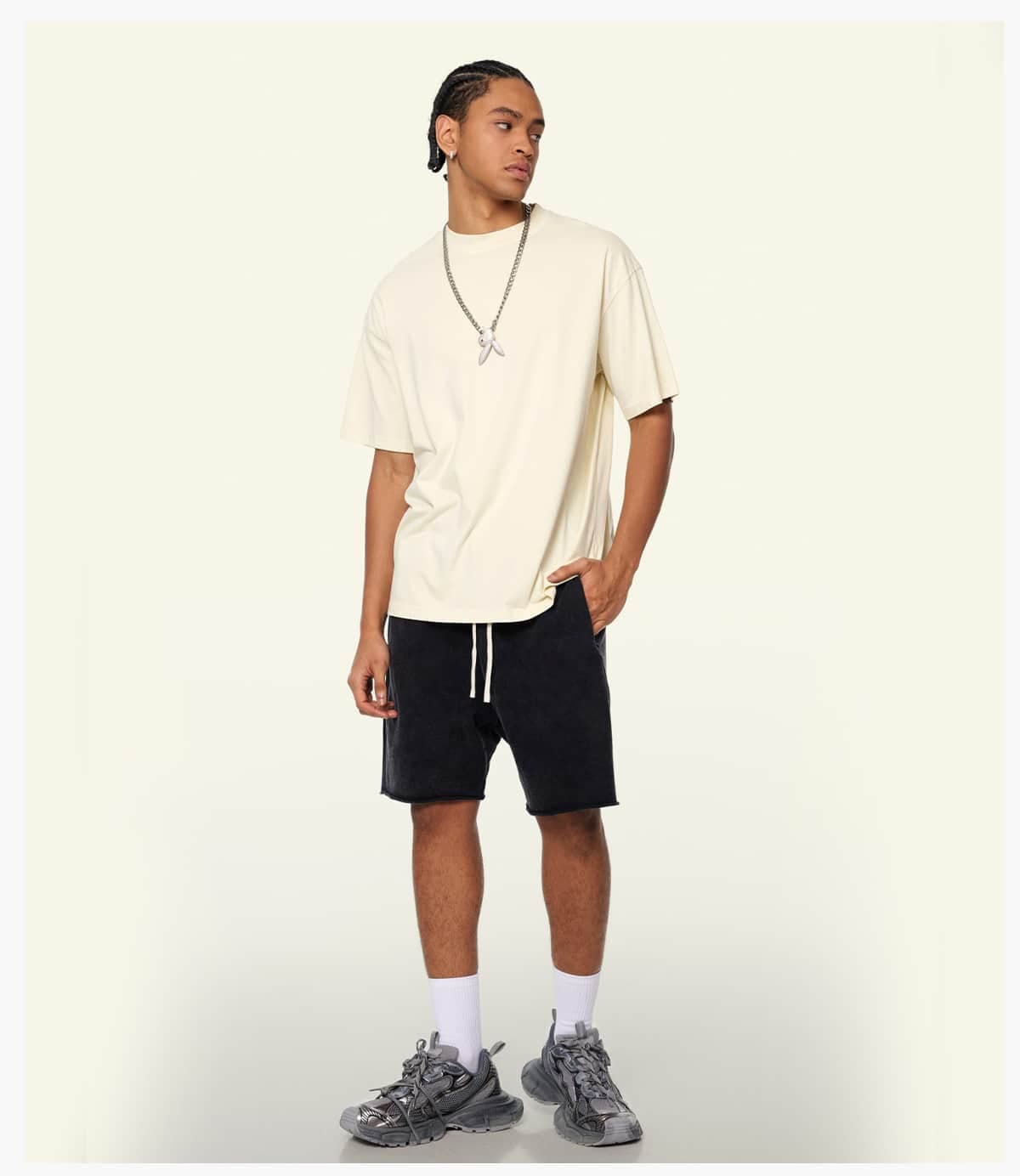 Cotton 200GSM Light Wash Oversized T-Shirt – detail 10
