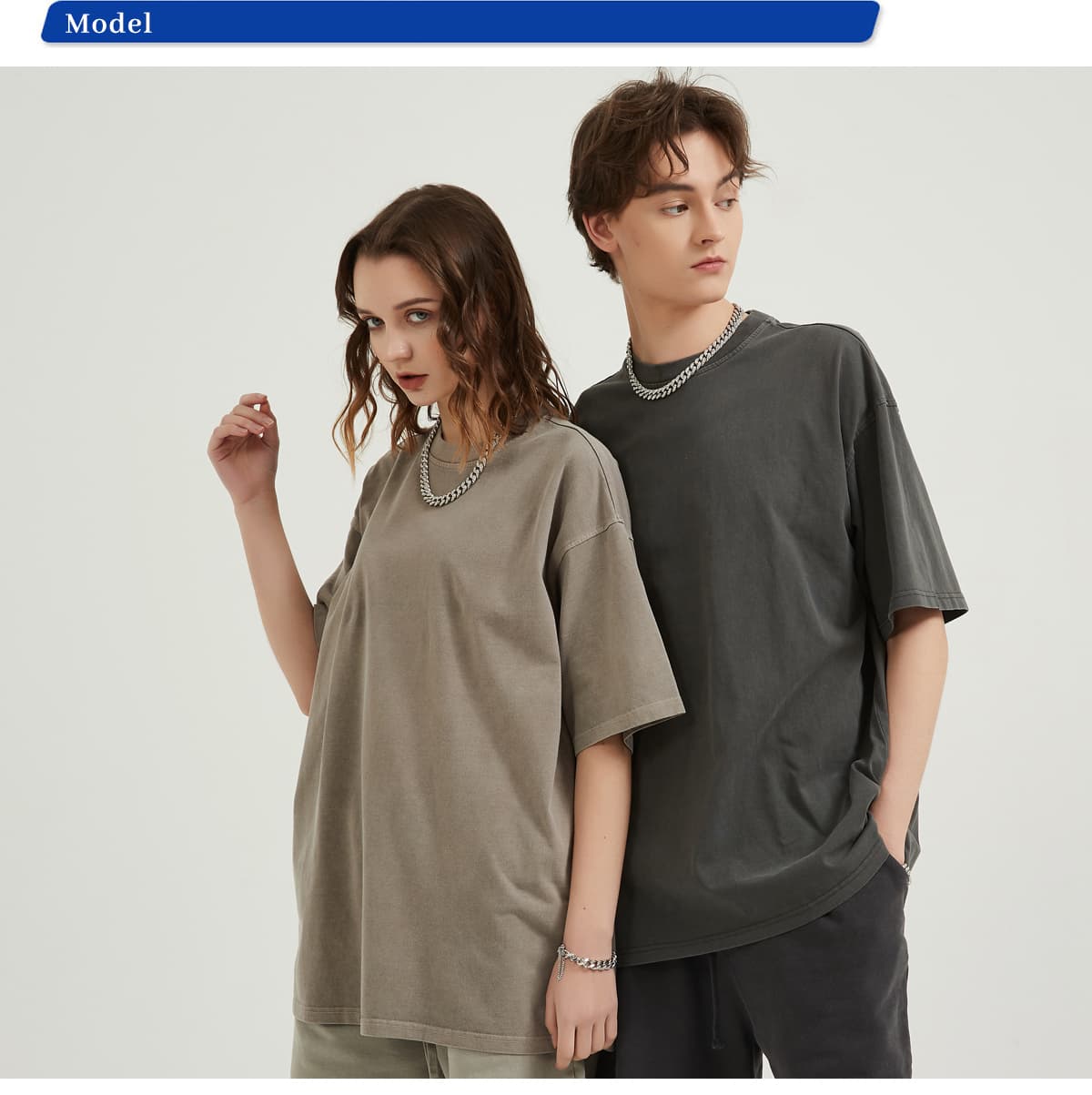 Light Wash Oversized T-Shirt 250gsm – detail 10