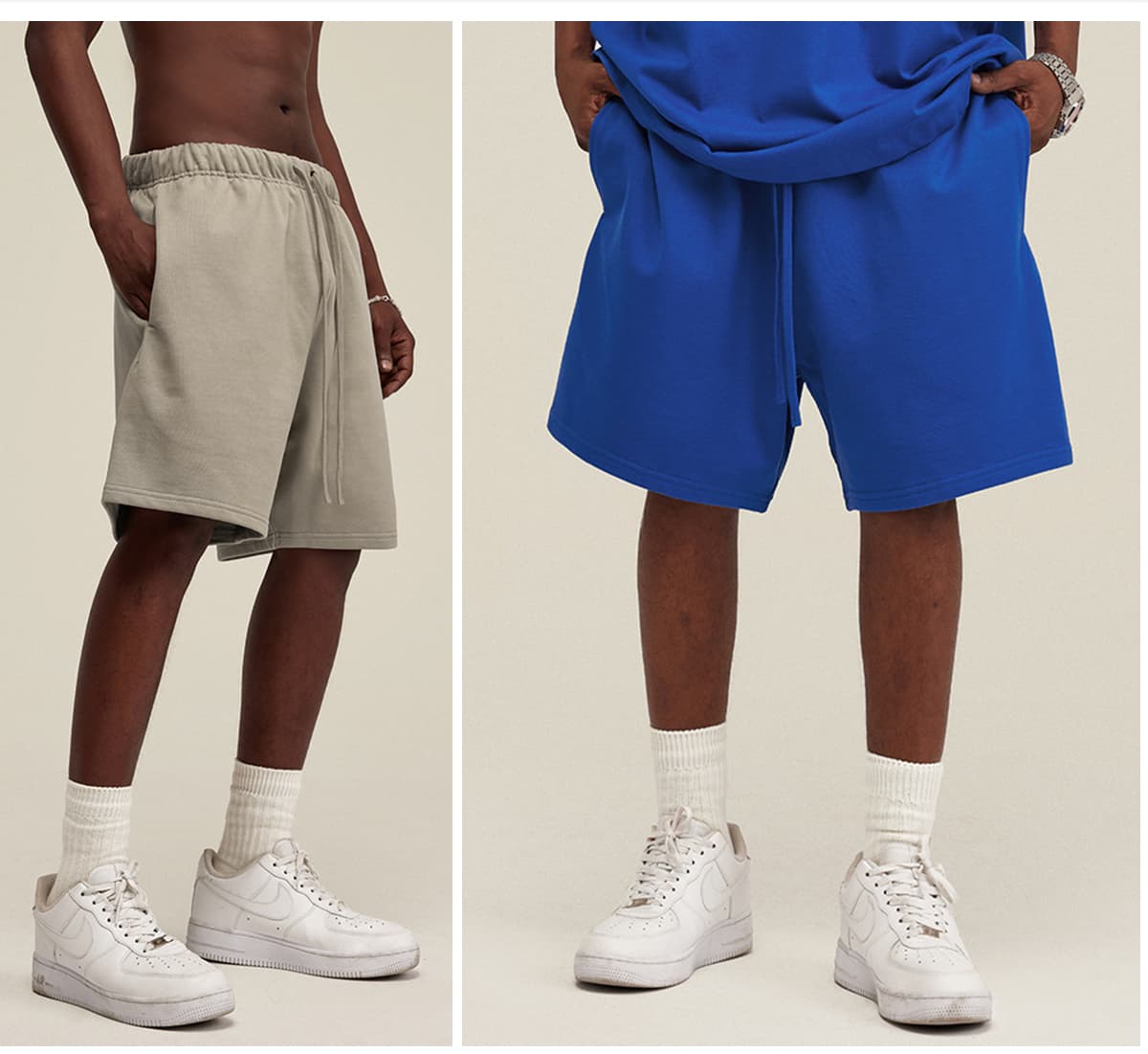 Thick 440GSM Basic Loose Fit Unisex Shorts – detail 10