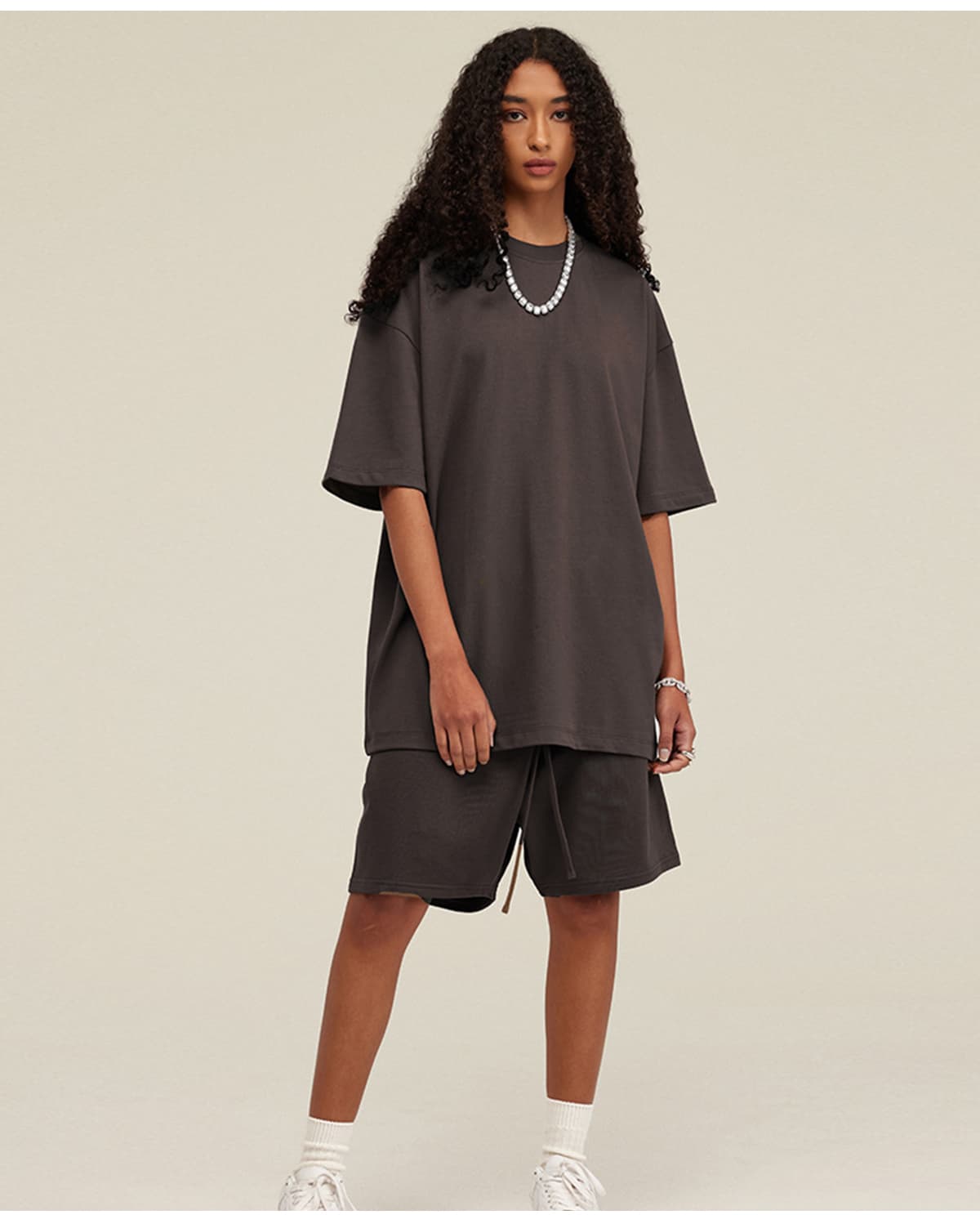 Thick 440GSM Basic Loose Fit Unisex Shorts – detail 13