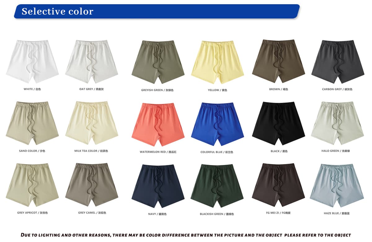 Thick 440GSM Basic Loose Fit Unisex Shorts – detail 3