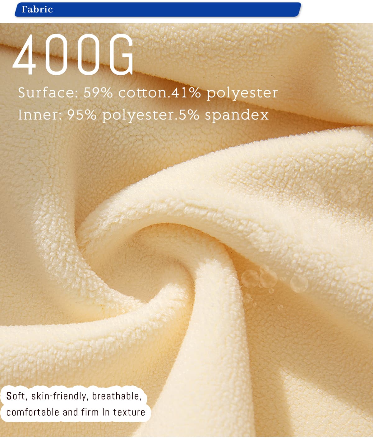 Drop Shoulder Blank Sherpa Fleece Hoodie Unisex 300gsm – detail 5