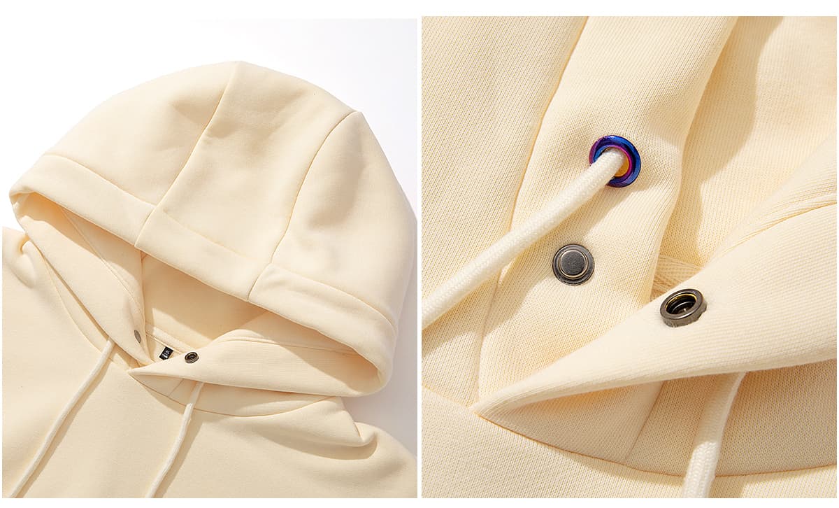 Drop Shoulder Blank Sherpa Fleece Hoodie Unisex 300gsm – detail 6