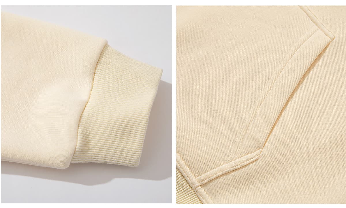 Drop Shoulder Blank Sherpa Fleece Hoodie Unisex 300gsm – detail 7