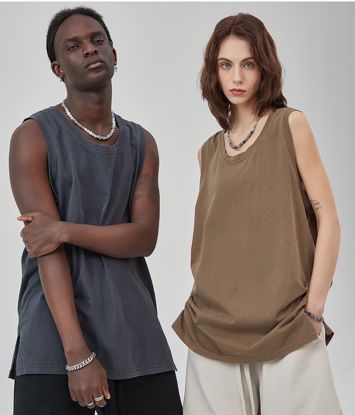 Vintage Washed 275gsm Summer Unisex Fashion Vest – detail 13