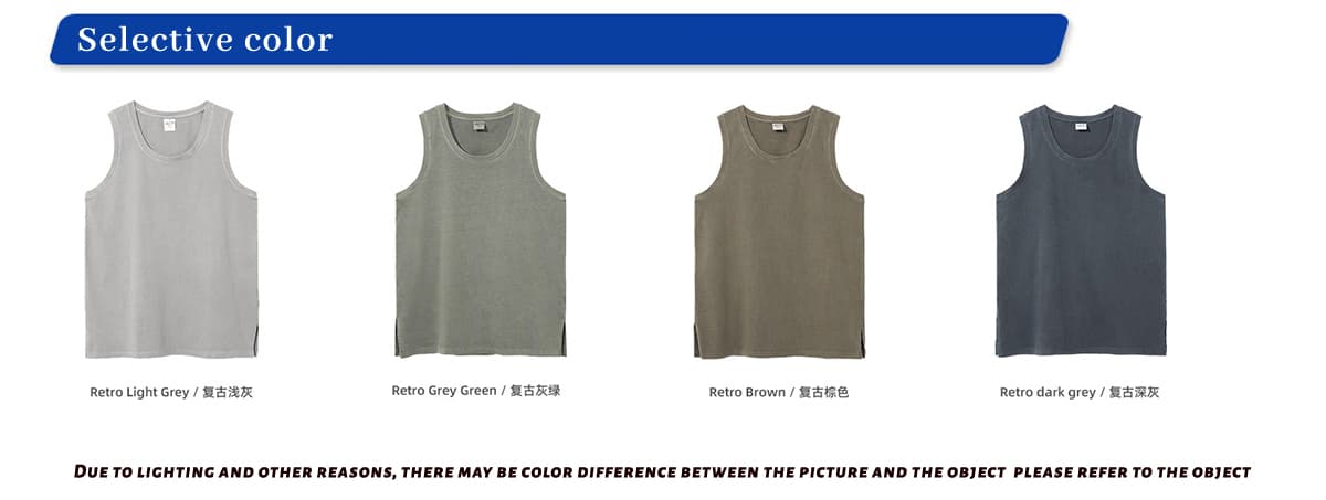 Vintage Washed 275gsm Summer Unisex Fashion Vest – detail 2