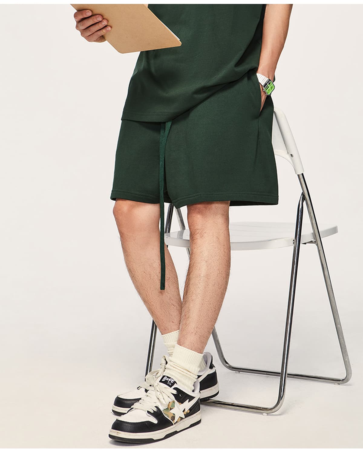 Thick Heavy Basic Shorts Street Trendy 425GSM – detail 10