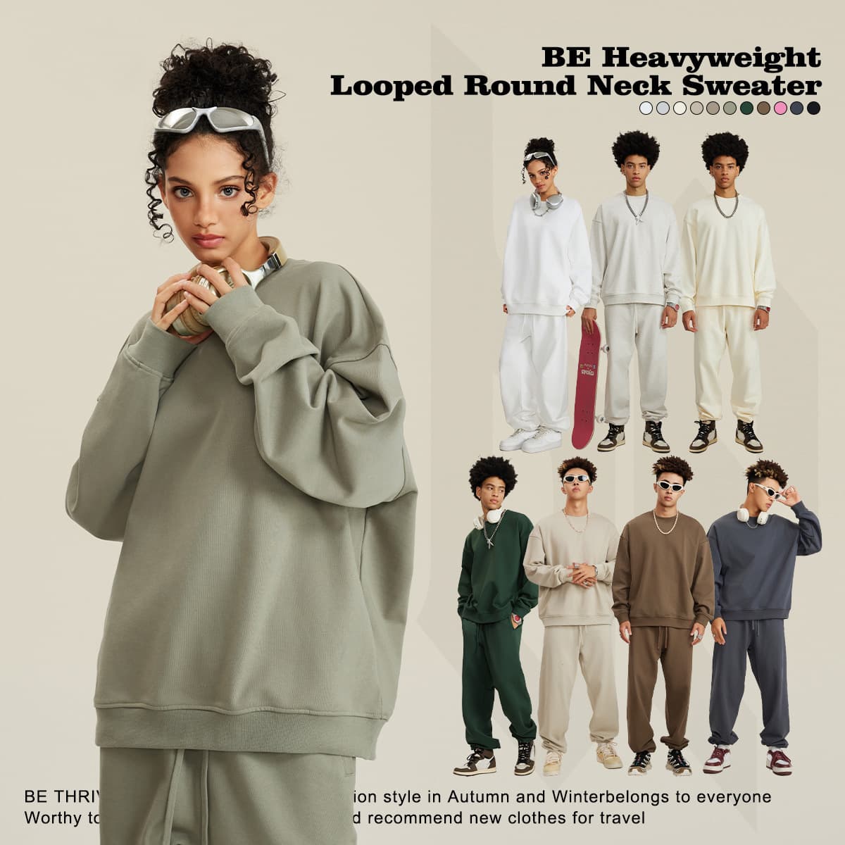 Heavy Weight Oversized Sweatshirt Cotton Terry 440Gsm — view 1