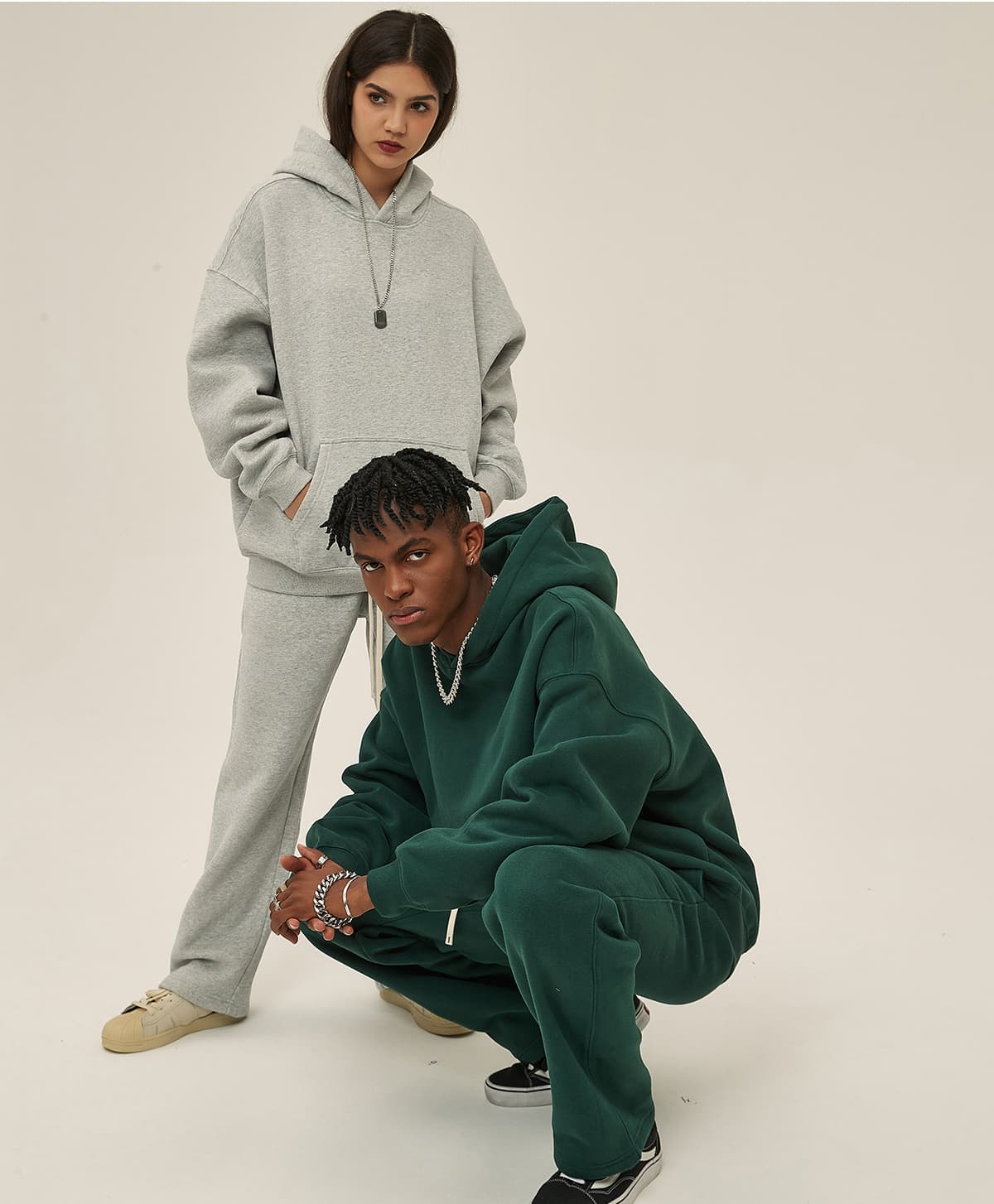 Solid Oversized Fleece Cotton basic Hoodie 350Gsm – detail 12