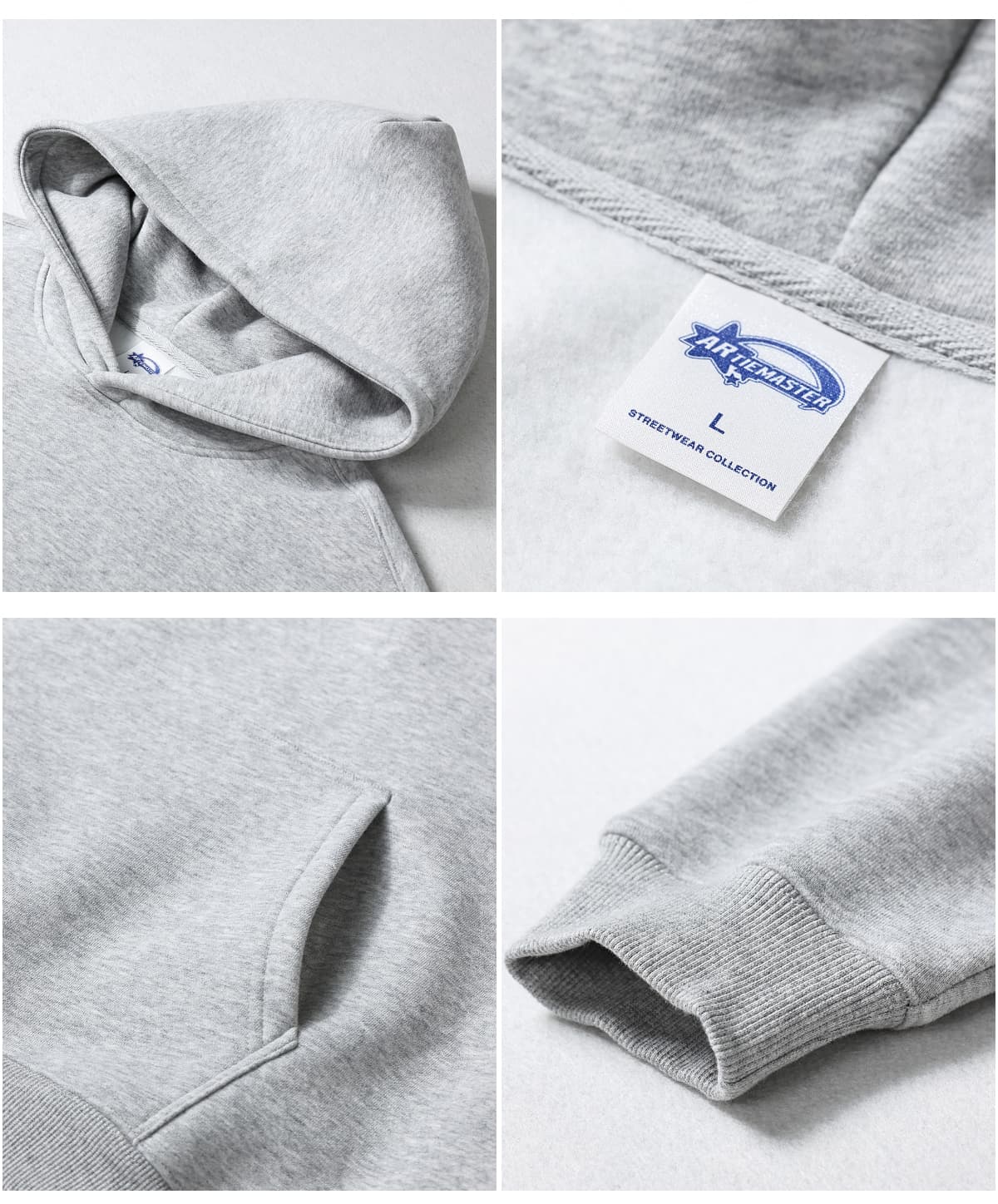 Solid Oversized Fleece Cotton basic Hoodie 350Gsm – detail 5