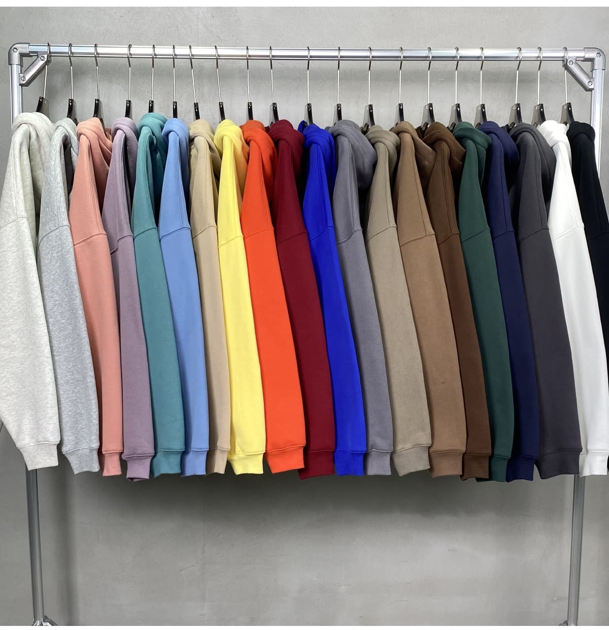 Solid Oversized Fleece Cotton basic Hoodie 350Gsm – detail 7