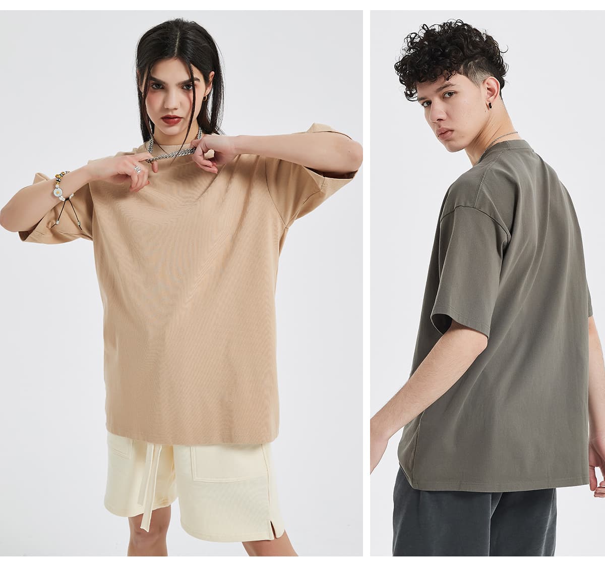 Extra Thick 310GSM Hemp Cotton Oversized T-Shirt – detail 12