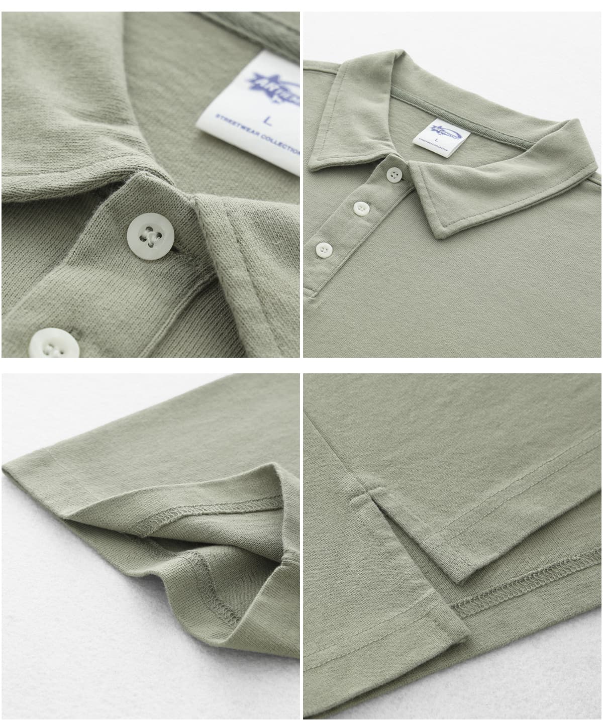 Cotton 310Gsm Oversized Unisex Polo t-shirt – detail 6