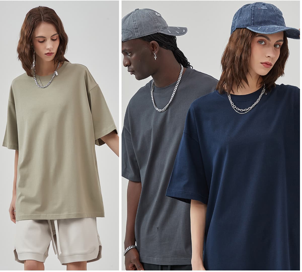 Cotton 275G Oversized Blank T-Shirt – detail 11
