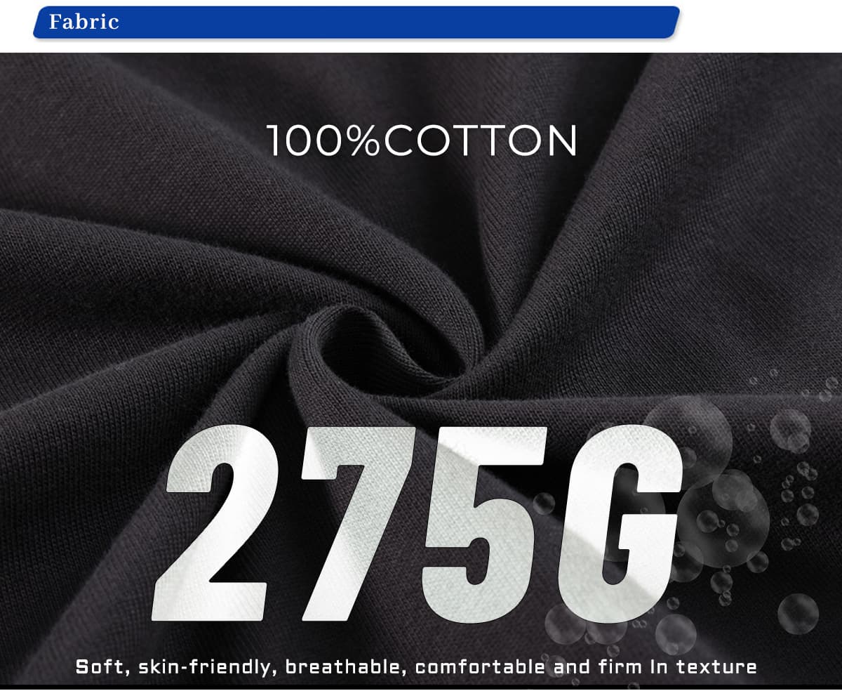 Cotton 275G Oversized Blank T-Shirt – detail 5