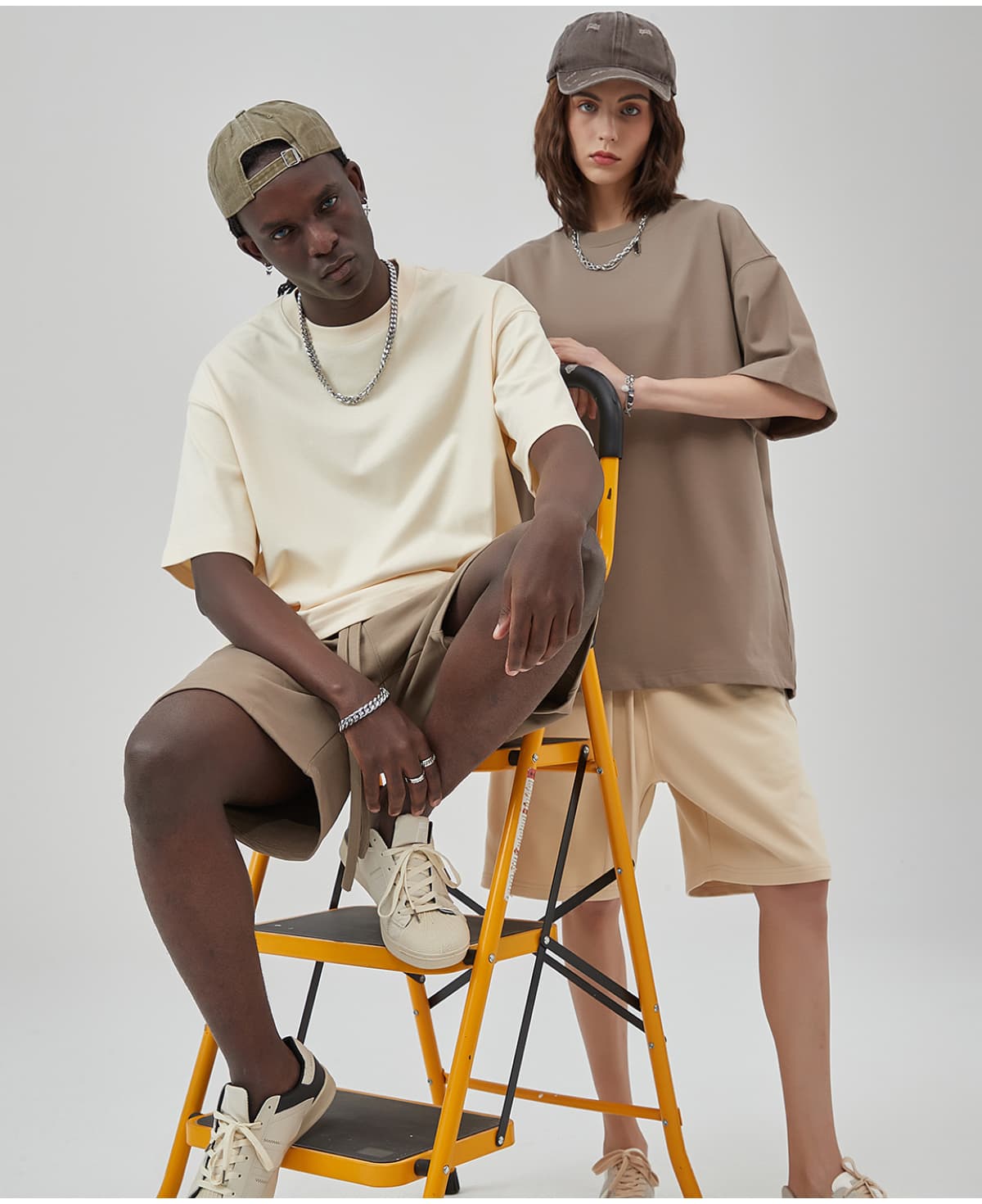 Thick 305Gsm Cotton Unisex Oversized T-Shirt – detail 12