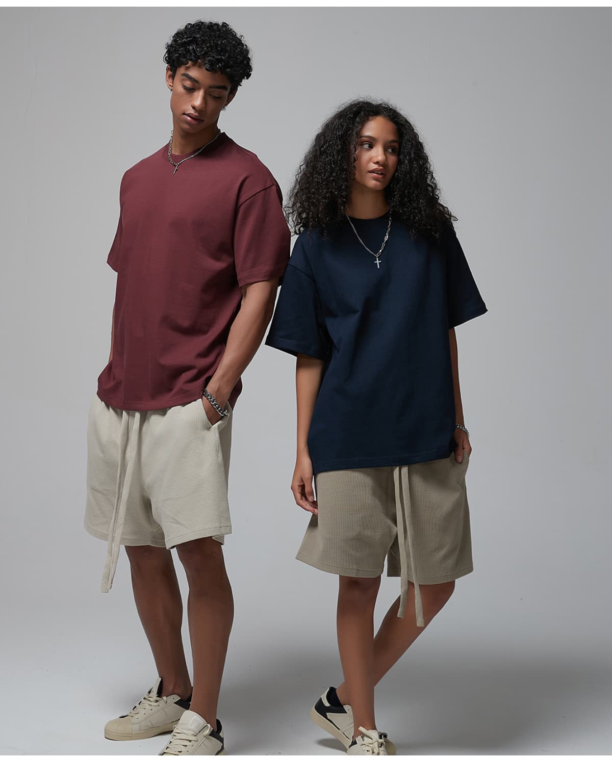 Thick 305Gsm Cotton Unisex Oversized T-Shirt – detail 14