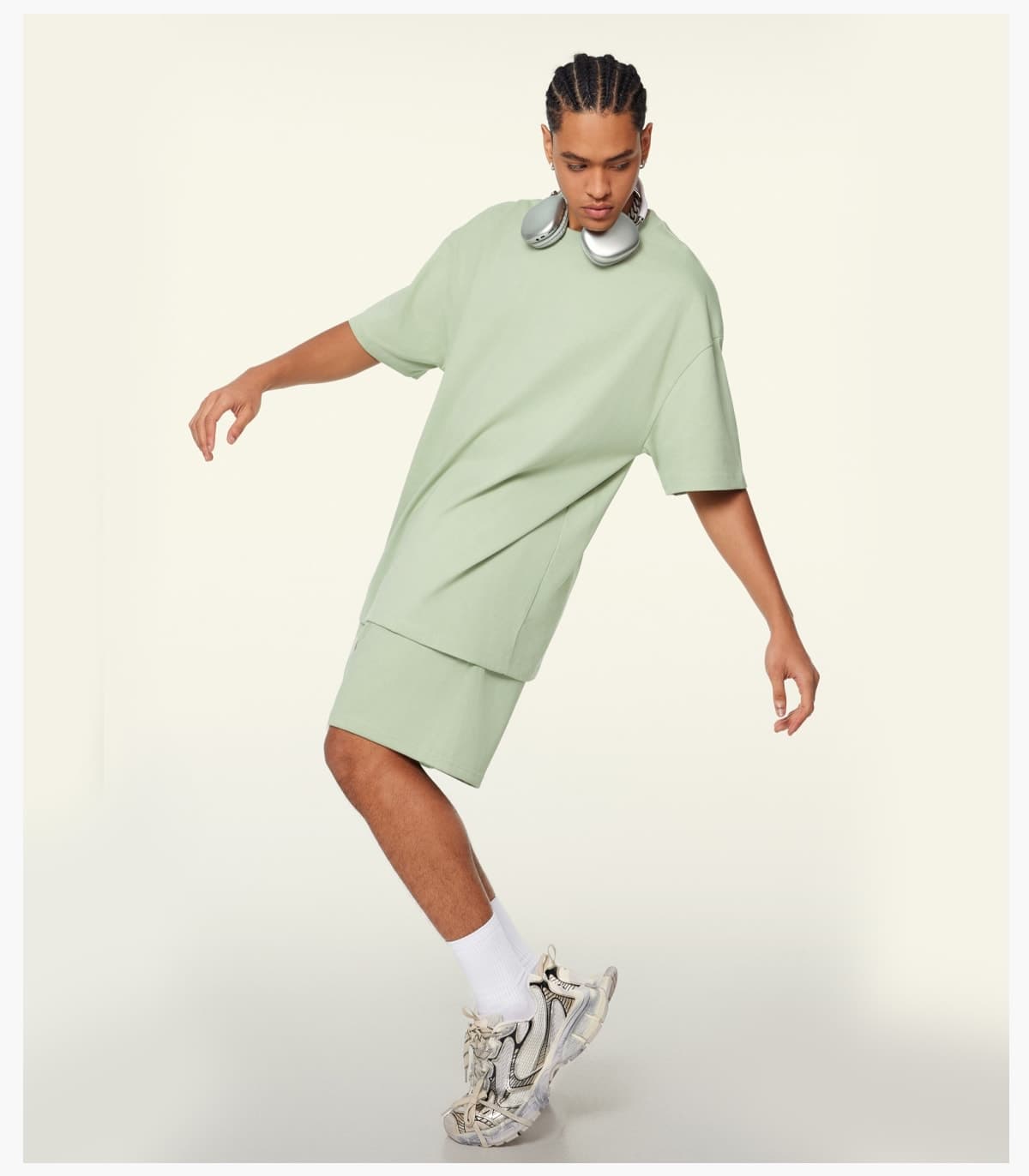 Double Yarn Cotton 345GSM Oversized T-Shirt – detail 11