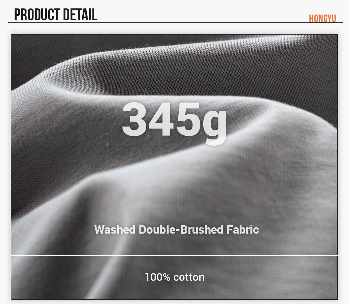 Double Yarn Cotton 345GSM Oversized T-Shirt – detail 4