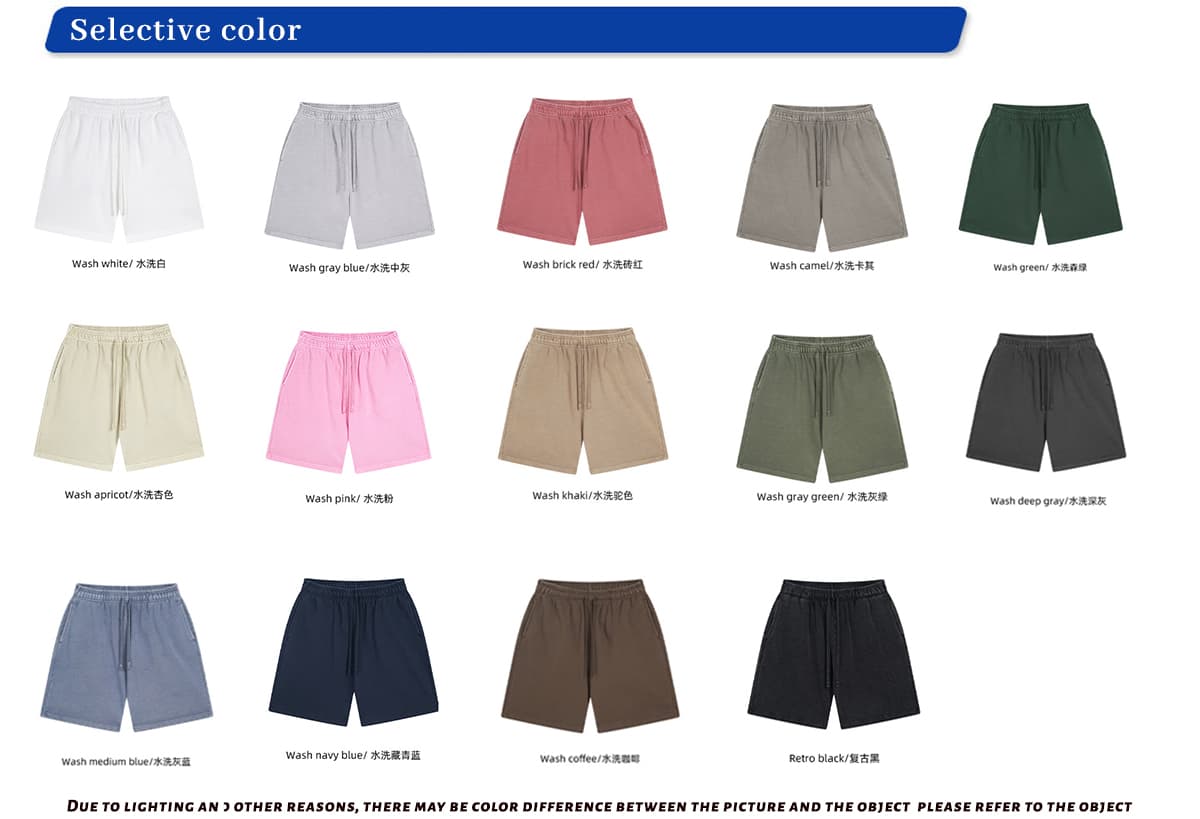 Heavy Weight 420Gsm Vintage Wash Cotton Terry Shorts – detail 3