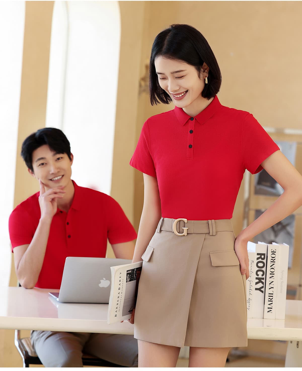 Slim Fit 170GSM Stretch Unisex Polo – detail 9