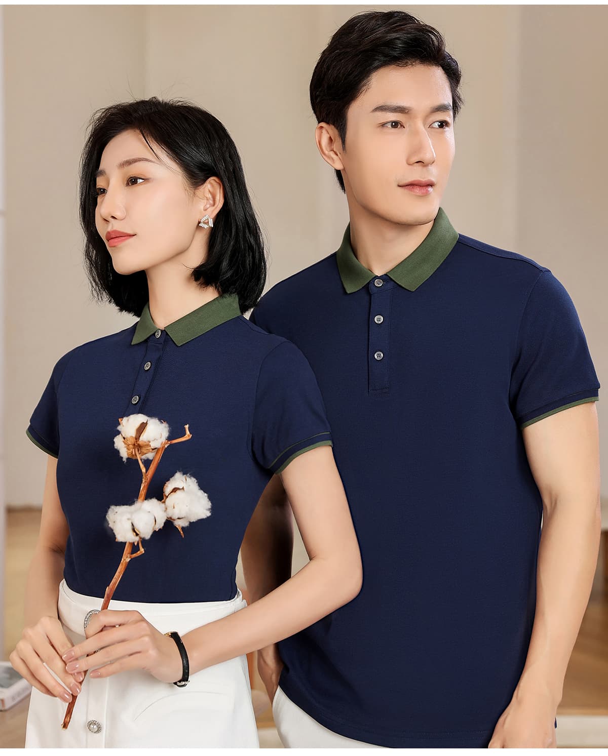Color-Block 220gsm Unisex Slim Fit Polo with Slit – detail 12