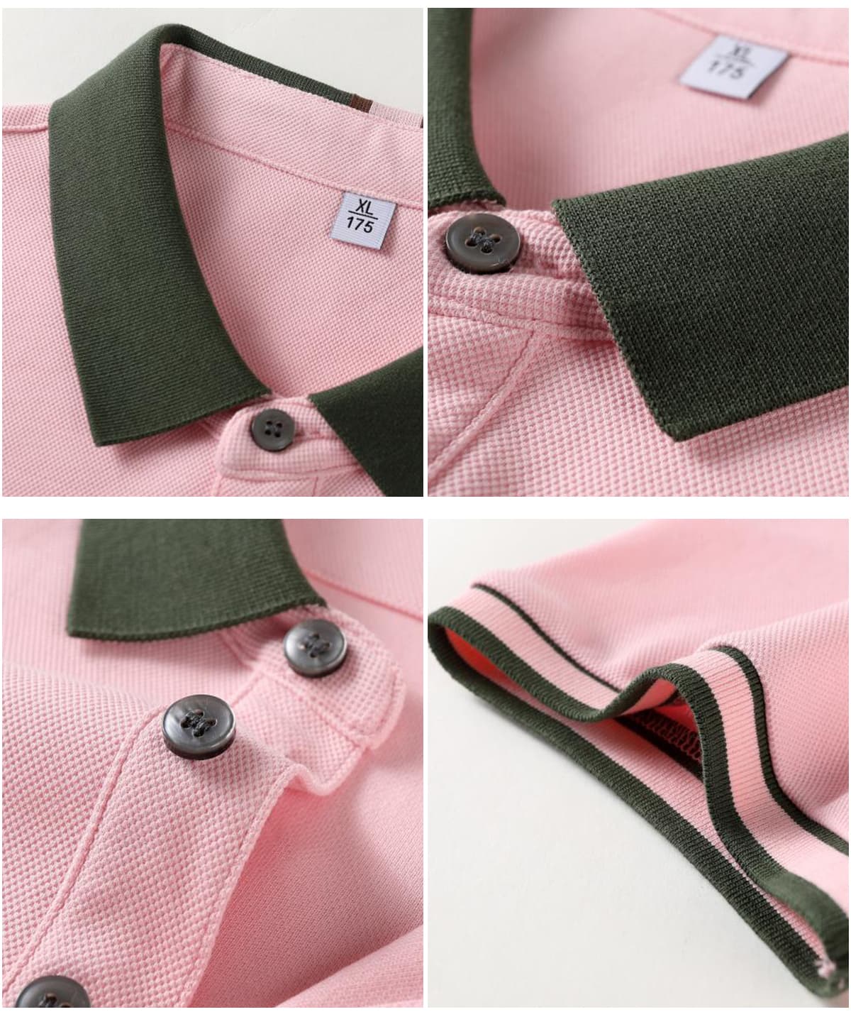 Color-Block 220gsm Unisex Slim Fit Polo with Slit – detail 6