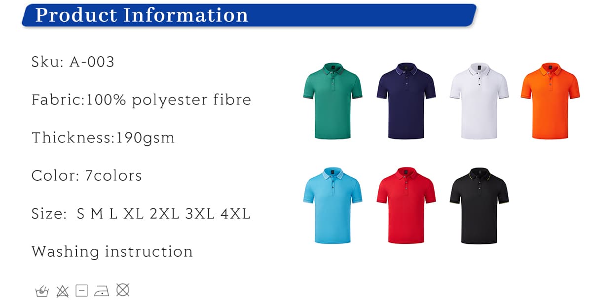 Quick Dry 190GSM Unisex Slim Fit Polo – detail 1